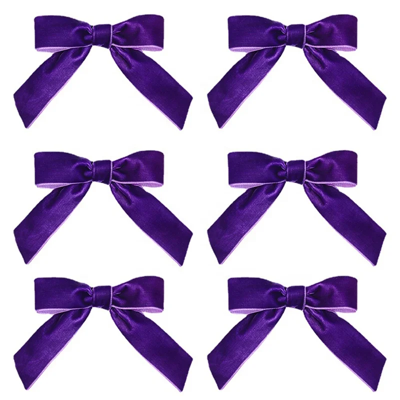 Mafolen Wholesale Luxury Red and Green Christmas Tree Decorative Single/Double Face custom velvet ribbon bow