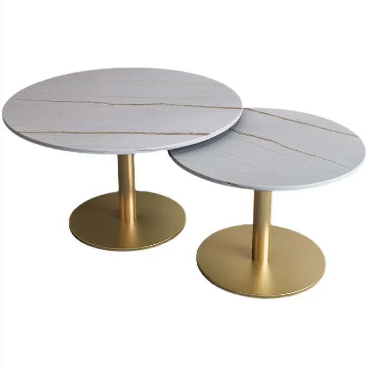 Italian light luxury rock plate dining table family small family multi-person dining table restaurant rectangular iron