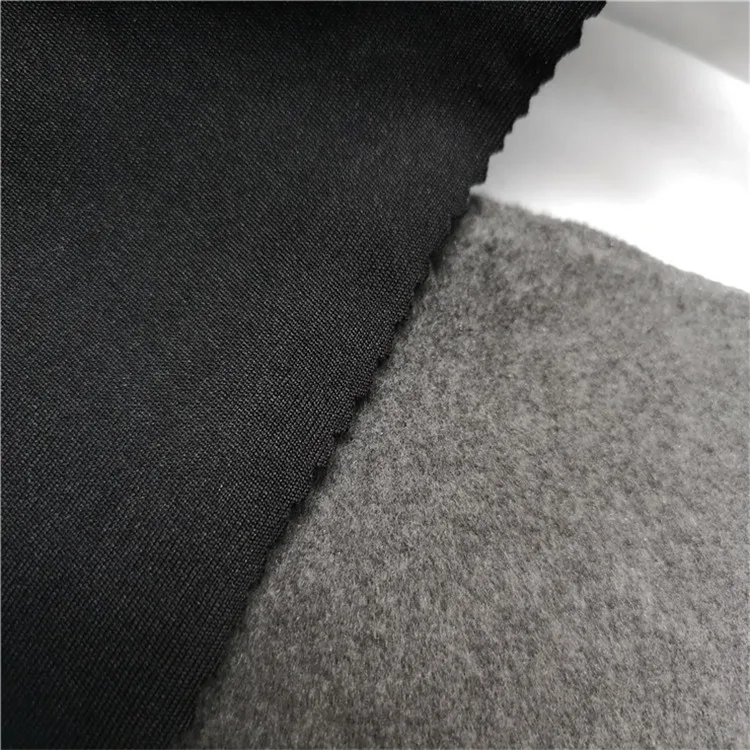 180gsm DTY Polyester Brushed Fabric One Side Fleece Super Soft Polyester Spandex Fabric