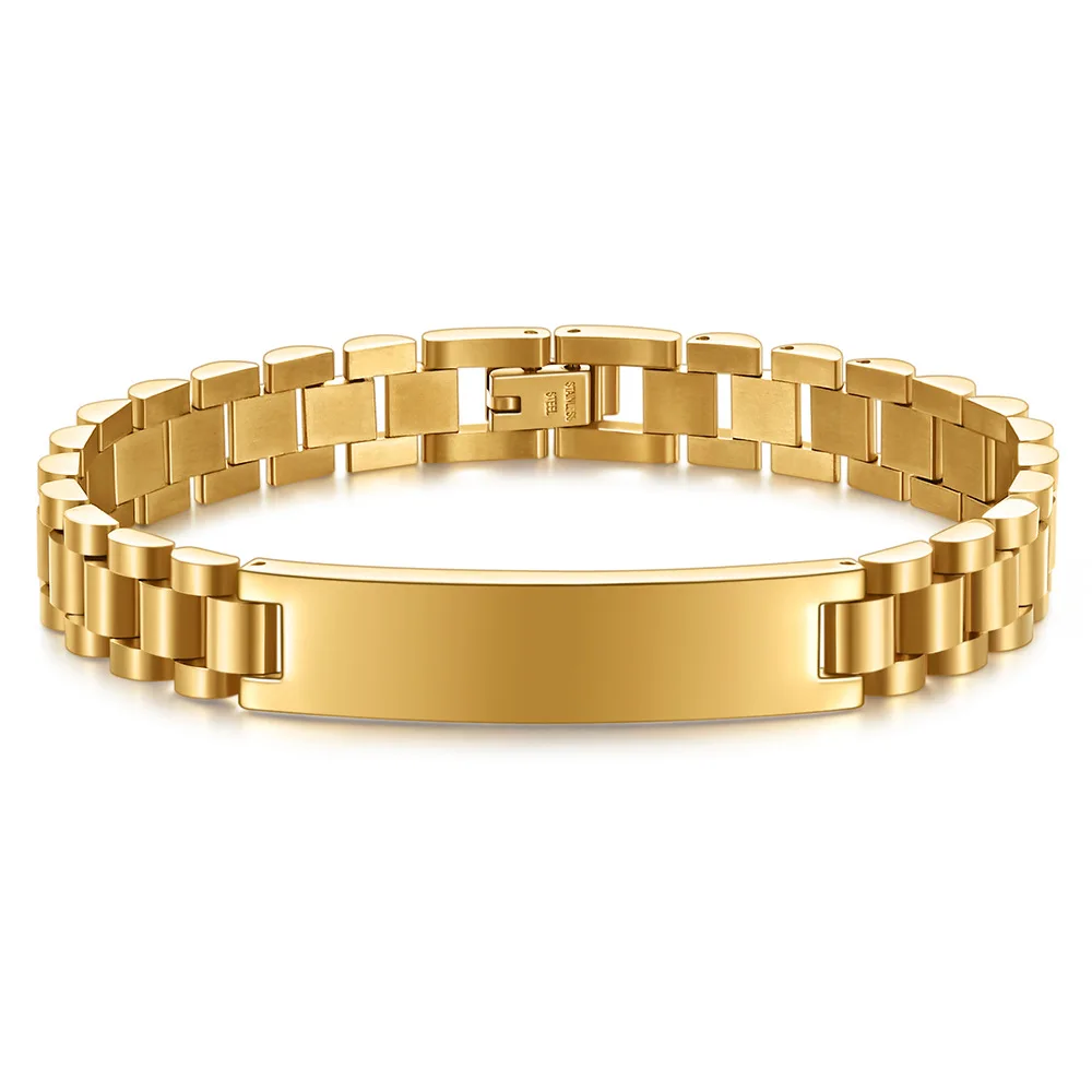 10mm Luxury Strap Bracelet High Quality Custom Silver Watchband Jewelry Star Boys Private Label Bracelet