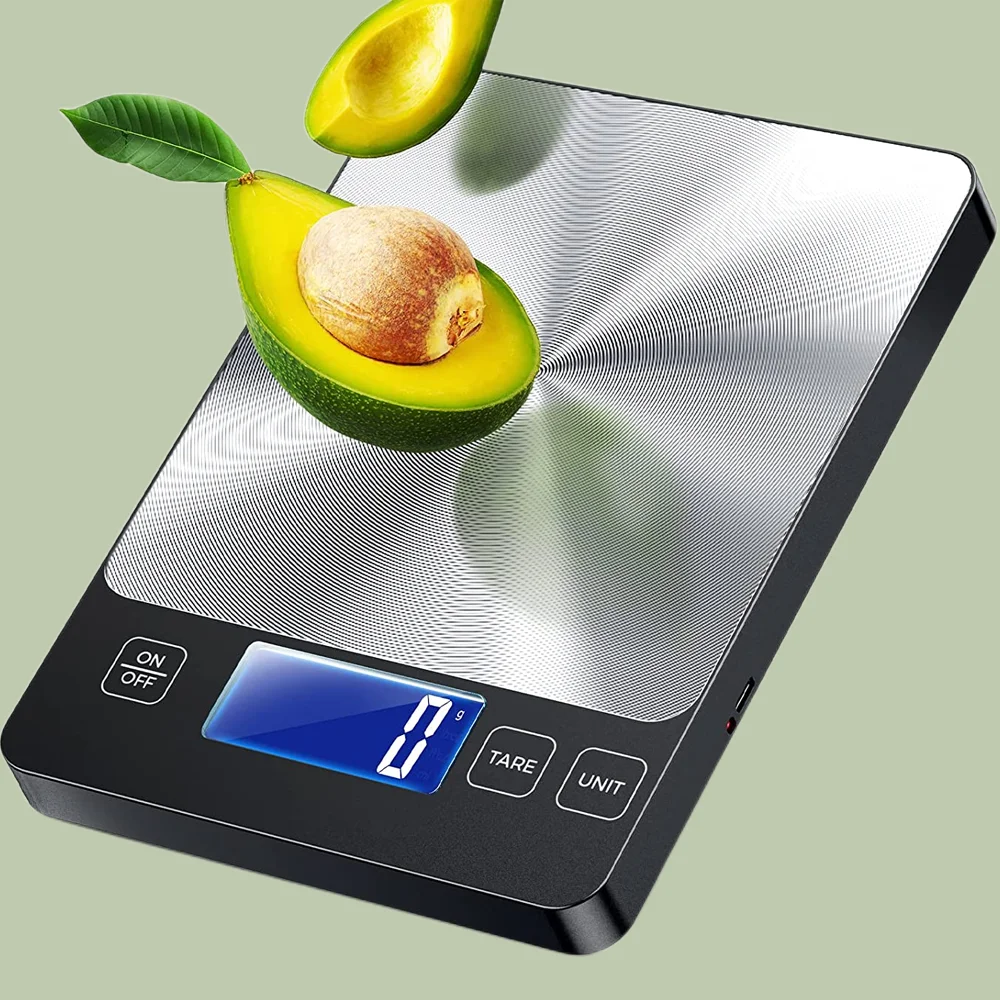 2023 Stainless Steel 5Kg 10kg Electronic Nutritional Calculator Usb Rechargeable Digital Kitchen Scales Food Scale