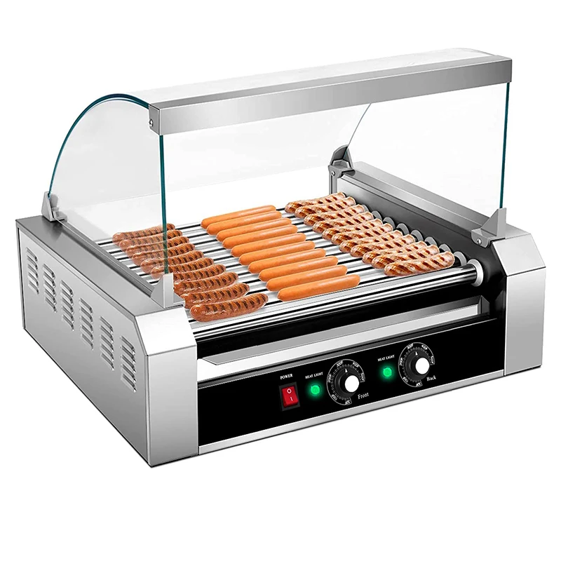 Stainless steel automatic sausage baking/hot dog machine for Internet Red