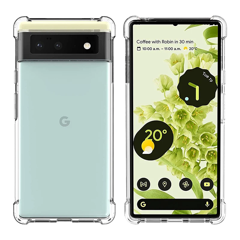 Clear Soft TPU Case For Google Pixel 8 7 6 Pro 5a 4 3a XL Shockproof Protective Phone Case Transparent Back Cover