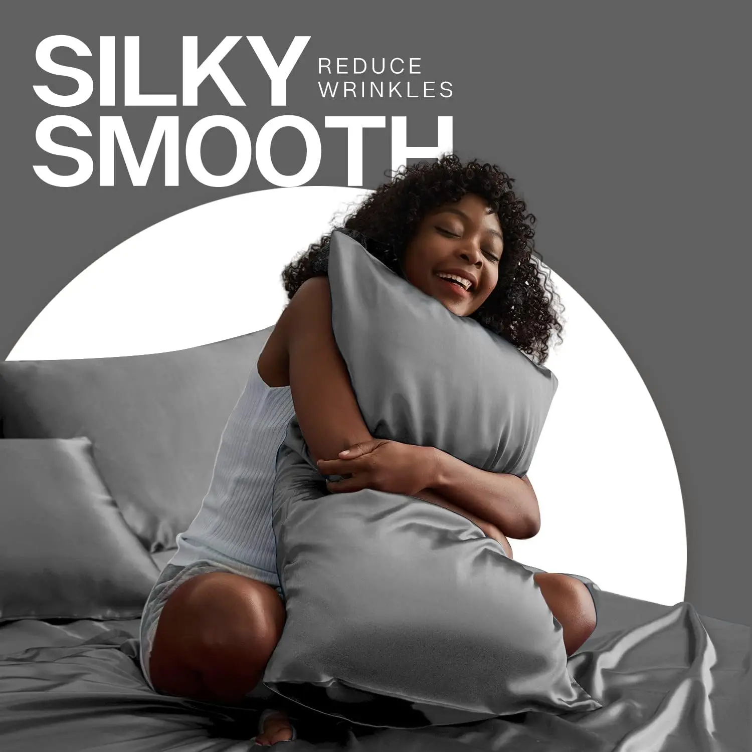 Wholesale Custom Logo Throw Sleeping Satin Silk Pillowcase solid color  Pillow Cover With Envelope Closure