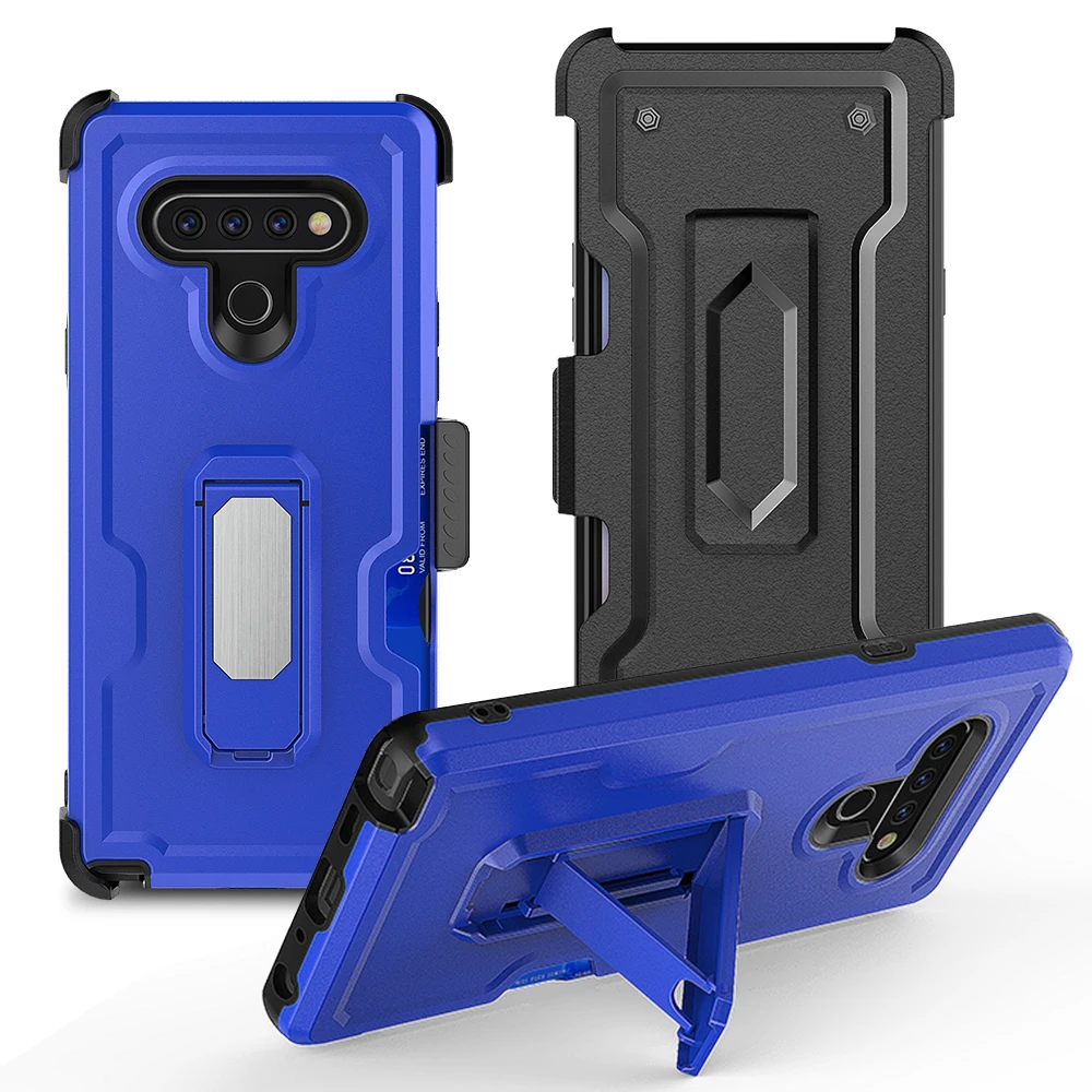Wholesale mobile phone case from factory custom phone case manufacturer For LG stylo 6 TPU PC With Black Clip  Mobile Phone Cas