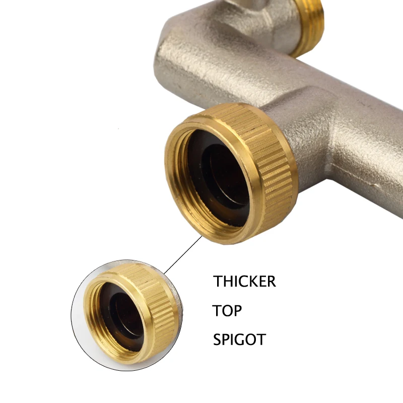 ODM 2 Way Heavy Duty Brass 3/4 Inch Garden Tools Plants Pots Gates Shears Garden Hose Splitter Metal Copper OEM Express/air/sea