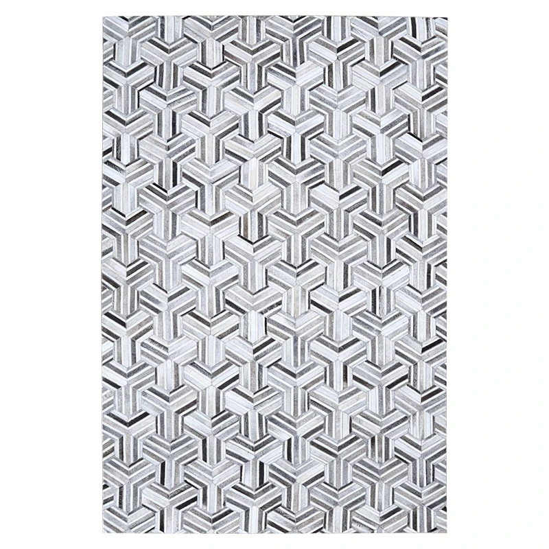 cowhide cow hide leather patchwork carpet rugs mats