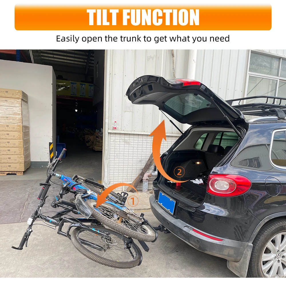 Outdoor travel 2 bicycle hanging transfer multifunctional 90 lbs vertical stand car auto hitch bike rack
