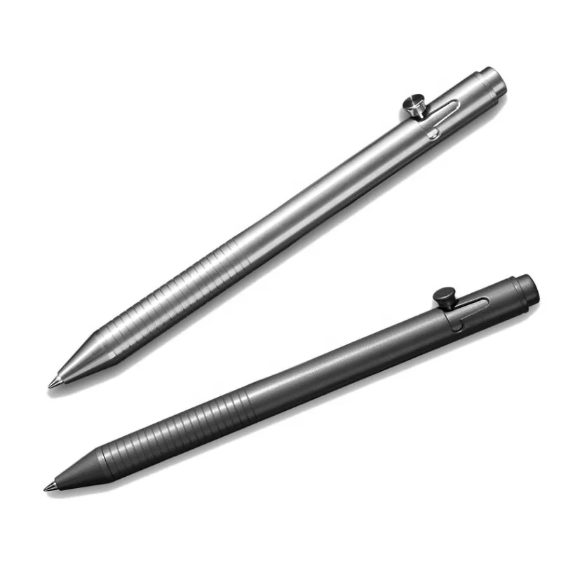 Aluminum Refillable Push Button Tactical Pen for Outdoor Survival, Protection and EDC