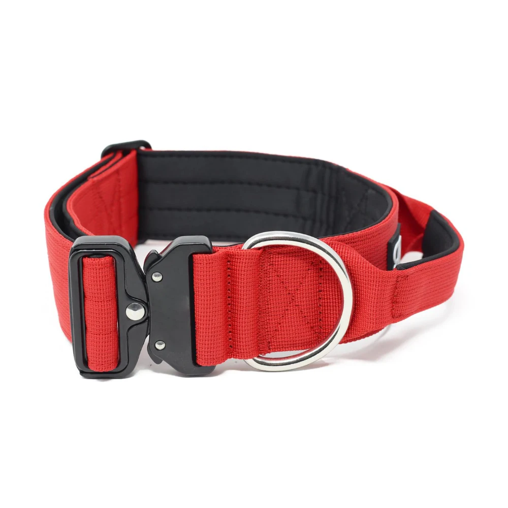 2024 New Design Bulldog Pet Multi-functional Tactical Dog Collar With Metal Buckle For Large Breed