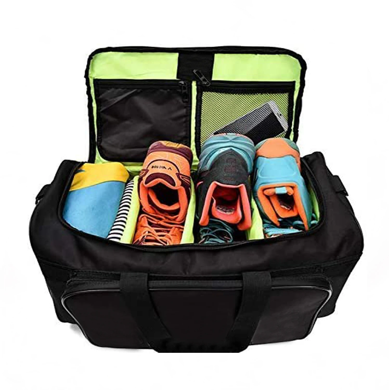 Custom Large Capacity Sports Gym Team Overnight Travel Bags Luggage Waterproof Nylon Weekend Organizer Sneaker Travel Duffle Bag