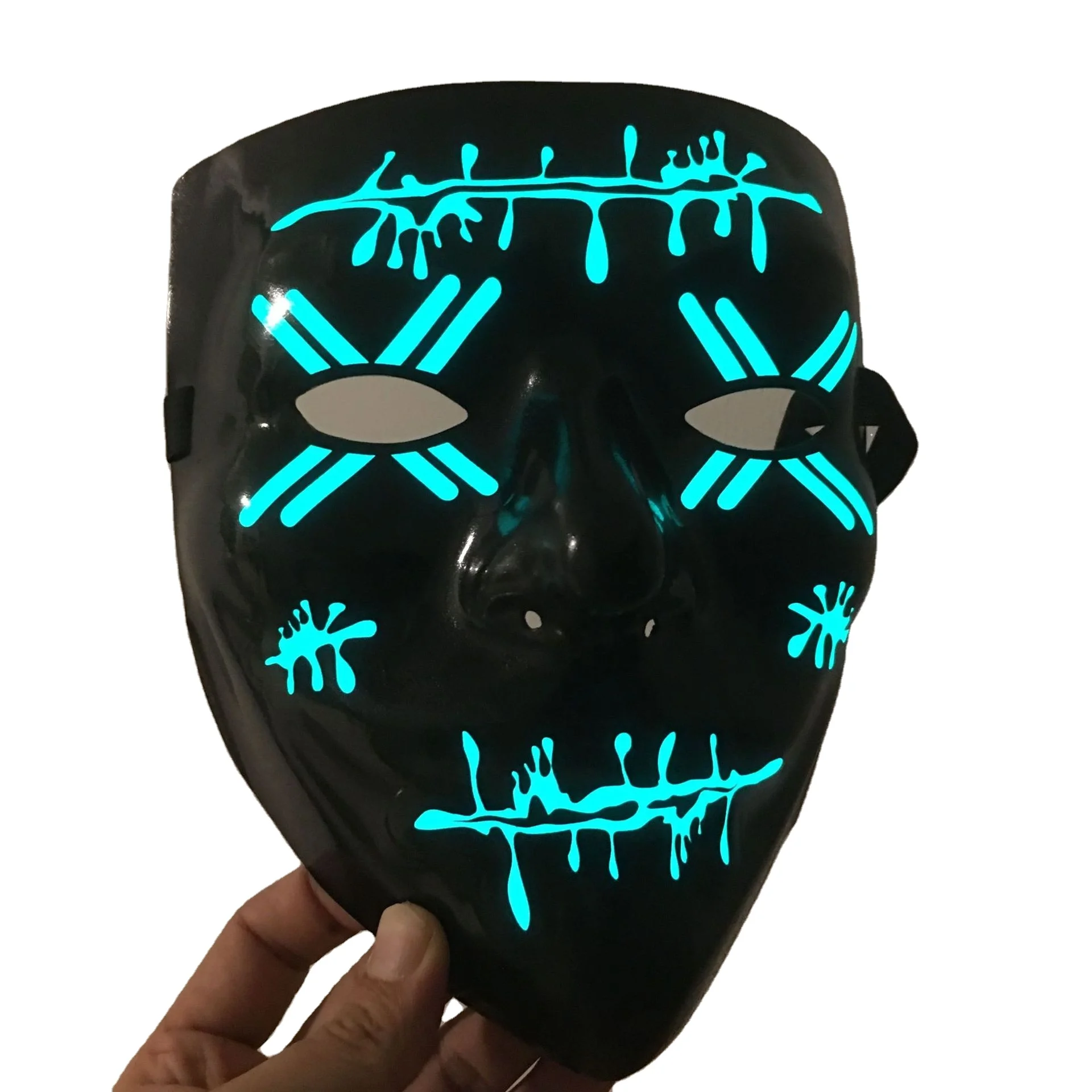 
Halloween Costume Festival Parties Scary mask LED Light Up el wire mask 