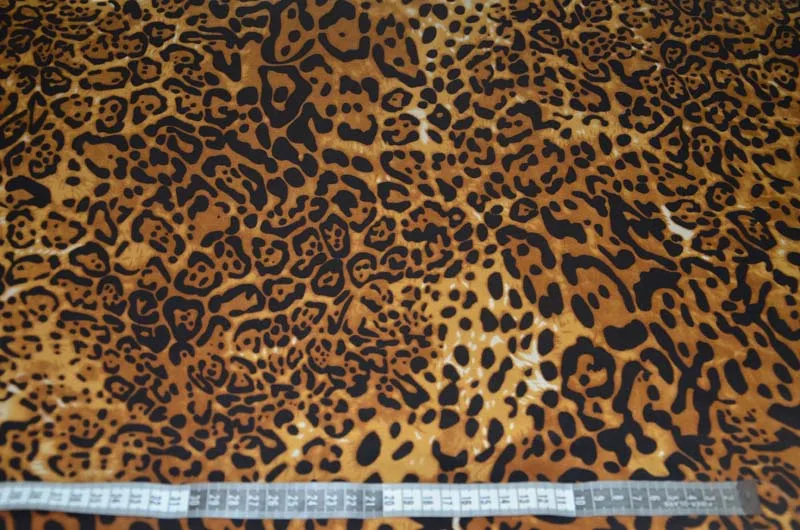 
silk satin leopard printed fabric 