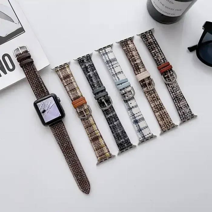Популярный ремешок из натуральной кожи для iWatch 38/40/41/42/44/45/49 мм