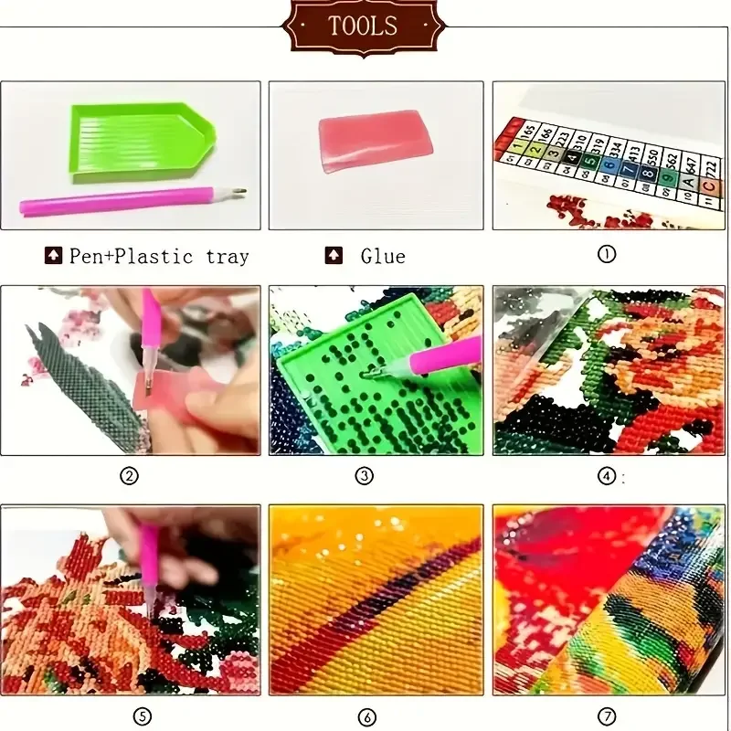 5D DIY Full Diamond Coverage Wall Decoration Sparkling Rhinestone Embroidery Fairy Masterpiece Painting Kit Valentines Day Eid