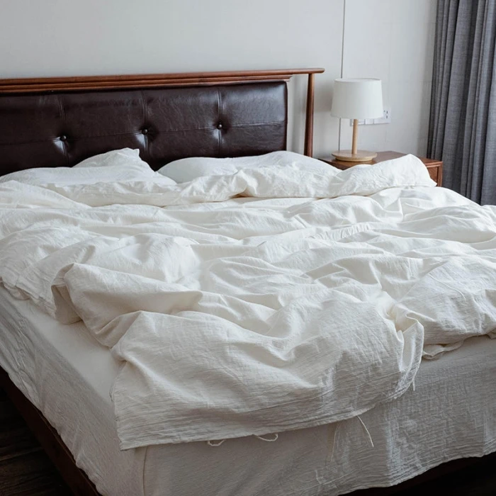 Wholesale Custom Hotel Luxury 4 Pcs queen  size white duvet cover 100% Cotton  bedding sets