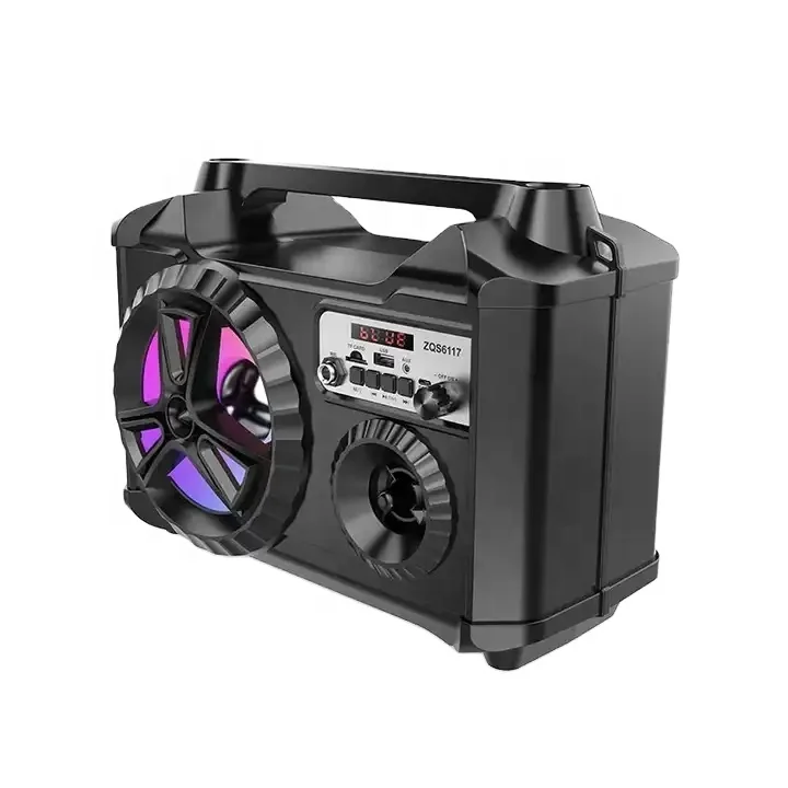 ZQS6117 6.5 inch  loudspeaker Wireless mini Subwoofer boombox Portable  Outdoor BT Speaker with RGB  parlante portatil sound box