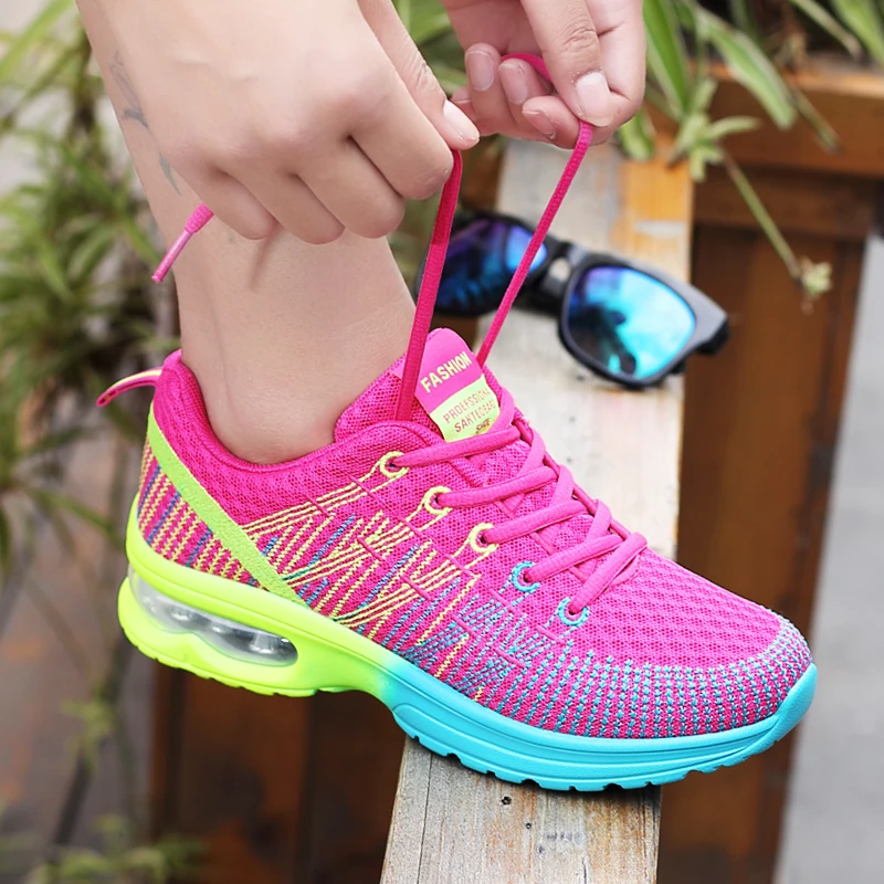 Women Tennis Athletic Fitness Shoes Breathable Trainers Shoes Plus Size Outdoor Casual Sport Shoes tenis feminino