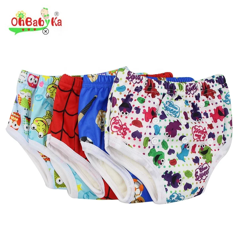 Ohbabyka Wholesale Factory China Baby Bamboo SNAP-ON Training Pants