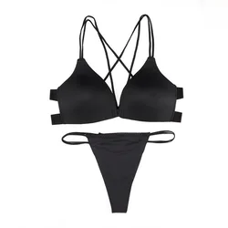 Wholesale Front Closure Breathable Bra Panties Set Women Bra Underwear Set Hot Designer Two Piece Bra And Panties Sets