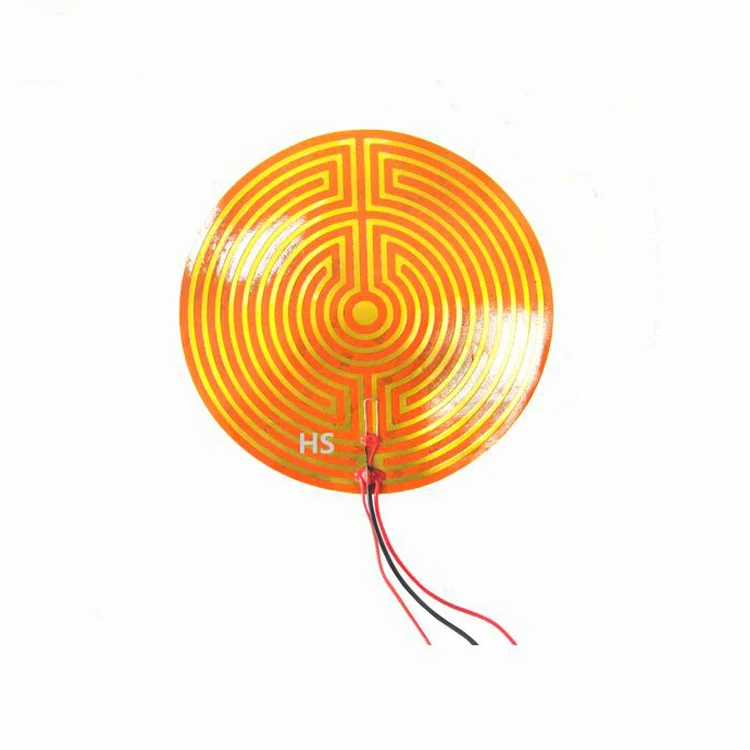 5V 6V 12V 24V Custom Shape Flexible Heating Element Polyimide Film Heater Etched Foil