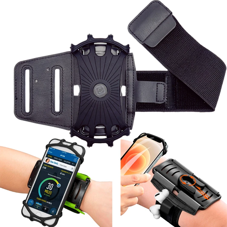 Smart Design 360 Degree Rotatable Detachable Mobile Phone Holder Fitness Running Sports Armband Fit Smart Phones Wrist Band