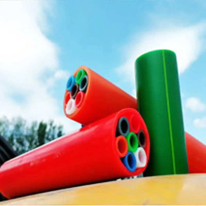 Underground Fiber Cable HDPE Microduct 2 ways 14/10 mm With PE Sheath 1.2mm For Telecom Cable Blowing Project