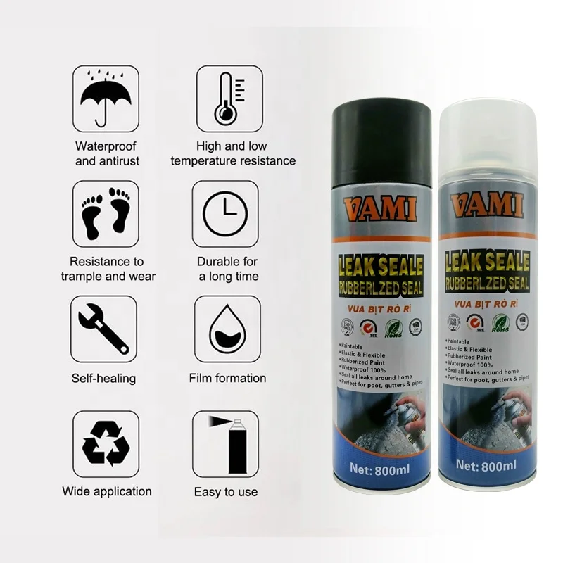 Leak seal rubberized  seal spray