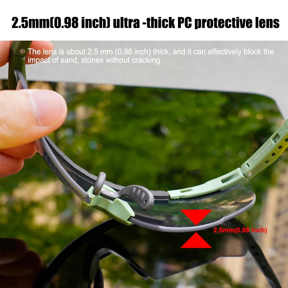 Tactical Eyewear Sports Safety Glasses ANSI Z87.1 Shooting Glasses with 3 Interchangeable Lens UV400 Protection Airsoft Goggle