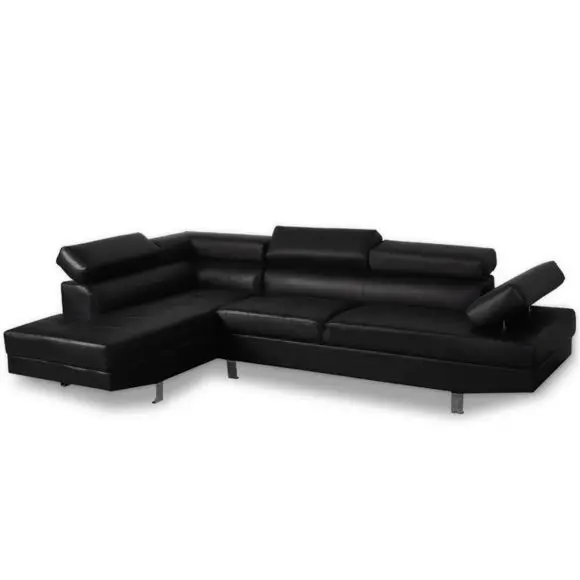 Wholesale Sectional Couch Corner Sofa With Adjustable Headrest And Chaise