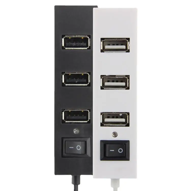 4-Port USB 2.0 Hub USB Multi Hub High Speed Data Transfer 4 in 1 USB Hub with switch