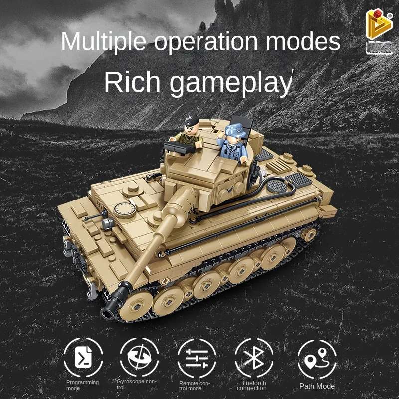 wholesale  Tank Model Bricks Army Military Vehicles Remote Control Building Block Military Tank Toys for Children