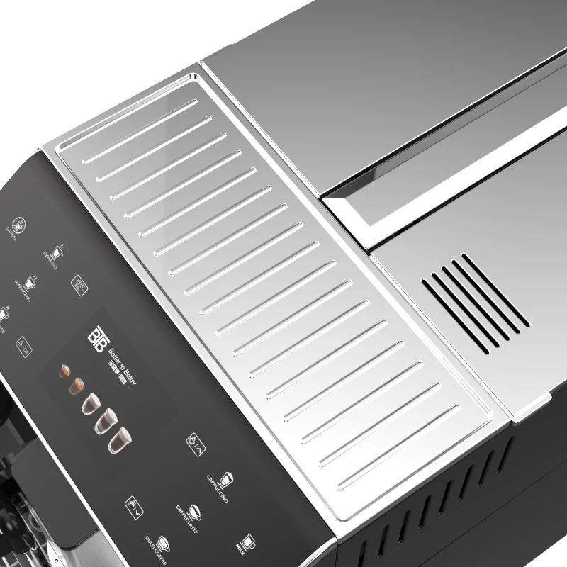 BTB Commercial Office Automatic Self Clean Cappuccino Latte Espresso Coffee Machine From Bean to Cup With Grinder