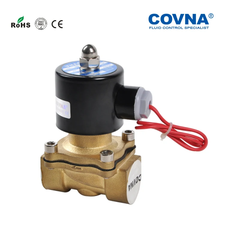 COVNA Low MOQ Zero Switch Pressure Normally Closed Female Thread 3/8in 12V Solenoid Valve for Flow Control