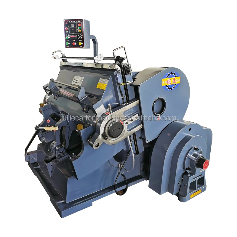 Carton box die cutter corrugated cardboard die cutting creasing rigid paper board semi automatic box making machine