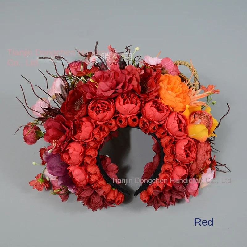 Xunpu Y02 Quanzhou Antique Hanfu Hair Accessories Hairpin Flower Headwear for Photo Studio Photography Props Artificial Flowers