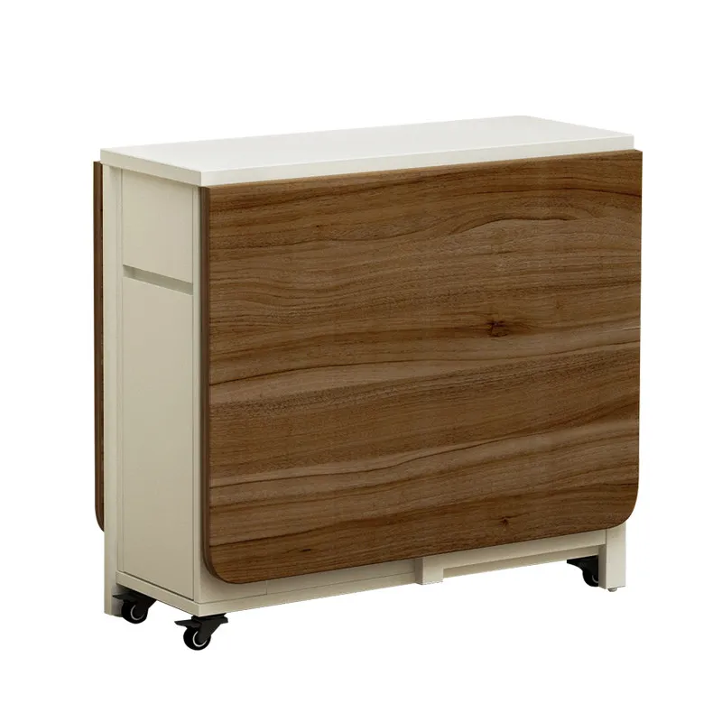 Modern Wooden Folding Dining Table with Chairs Space Saving Home Furniture for Dining Room