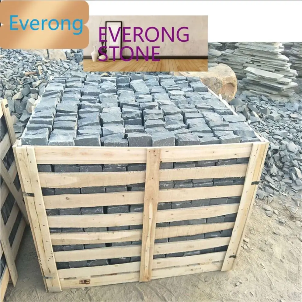 Black Basalt Cobble Stone Paving Stone for Pebble Stone Black Basalt Driving Road