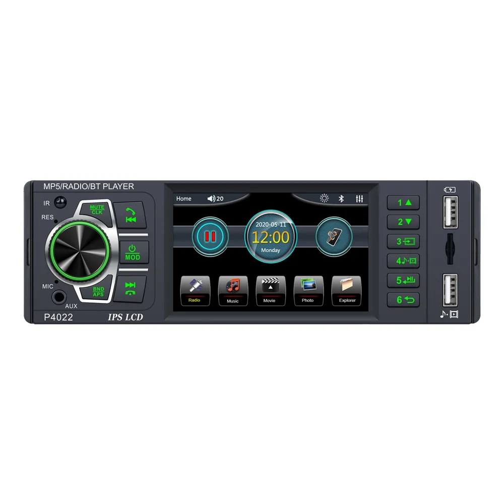 4022 Автомагнитола 1 din сенсорный экран автомобильная стереосистема
