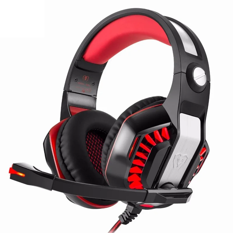 Beexcellent GM-2 Over-ear Gaming Headset for PC Gamer Computer Tablet PS4 Gaming Headphone with Mic LED Light