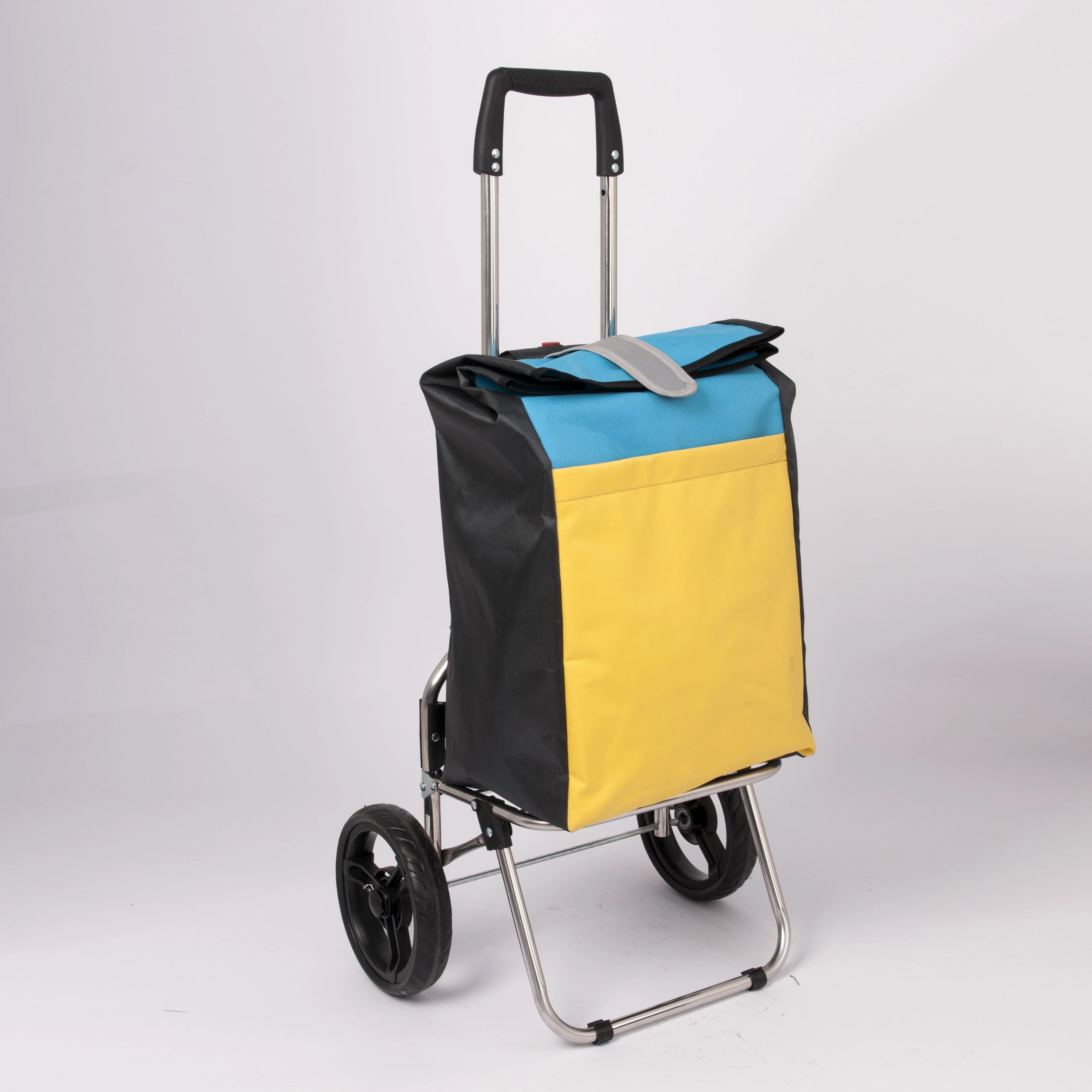 2 wheels  light weigh vegetable shopping trolley bag cheap canvas grocery foldable mini shopping cart