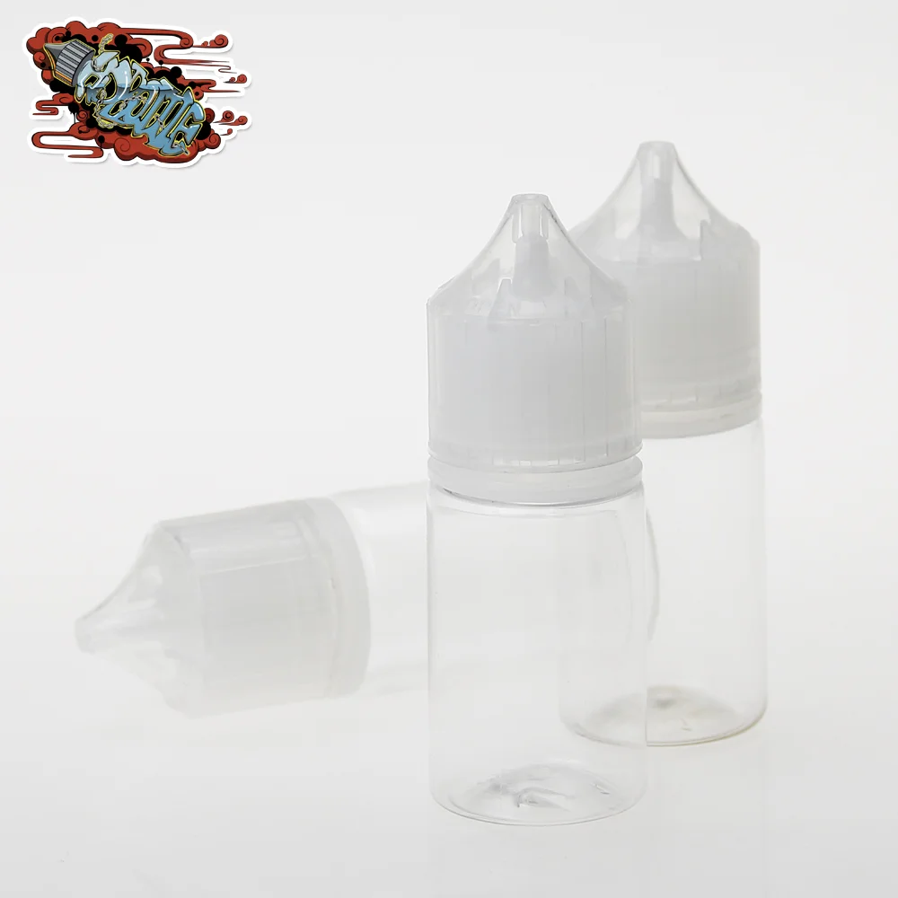 HD pen round clear liquid dropper bottle 30ml for nic shot bottles