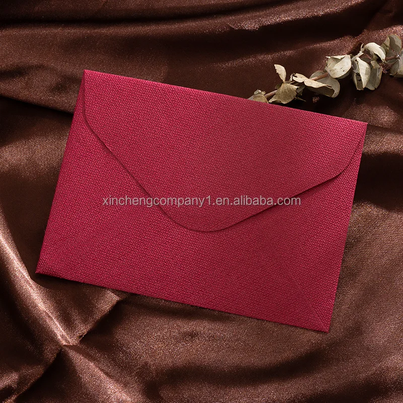 Custom Gold Foil logo design paper cardboard wedding invitation gift card velvet envelope