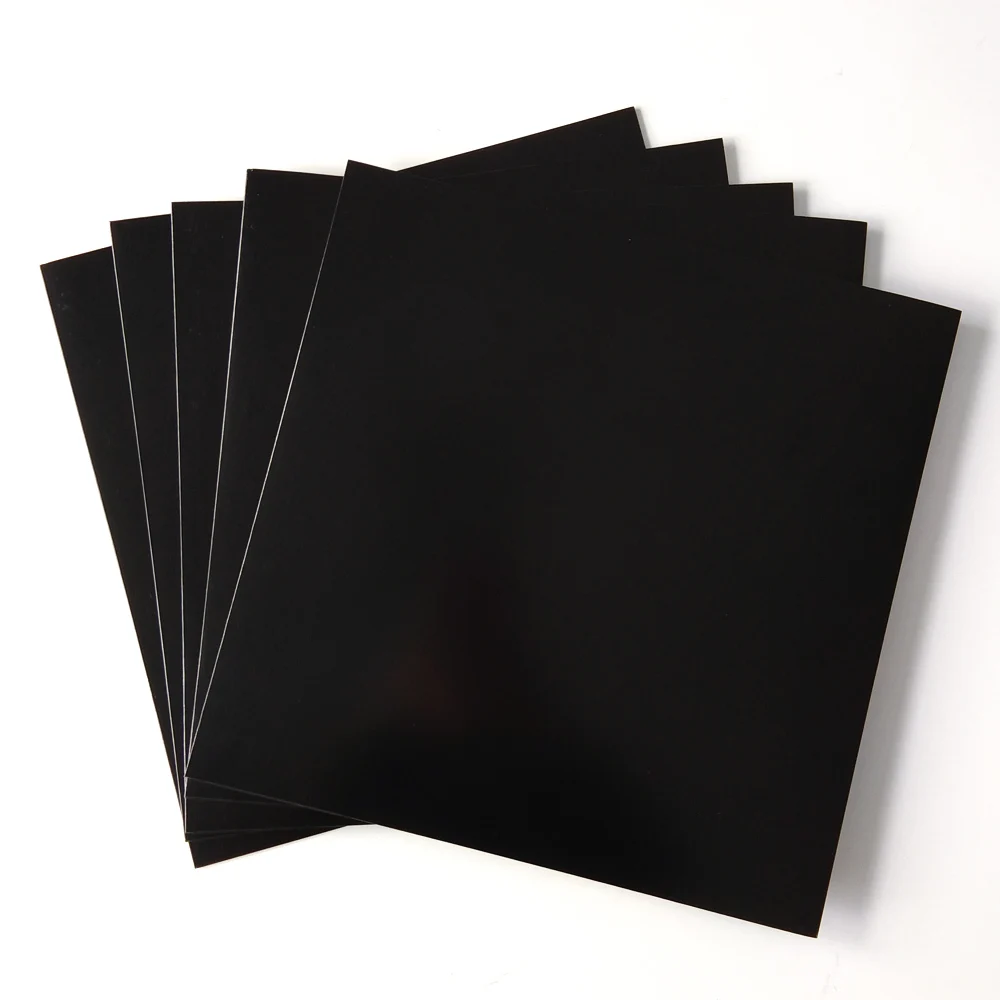 Black Cardboard Paper LP Record Sleeves 33 RPM 350gsm Record Storage Jacket - No Hole