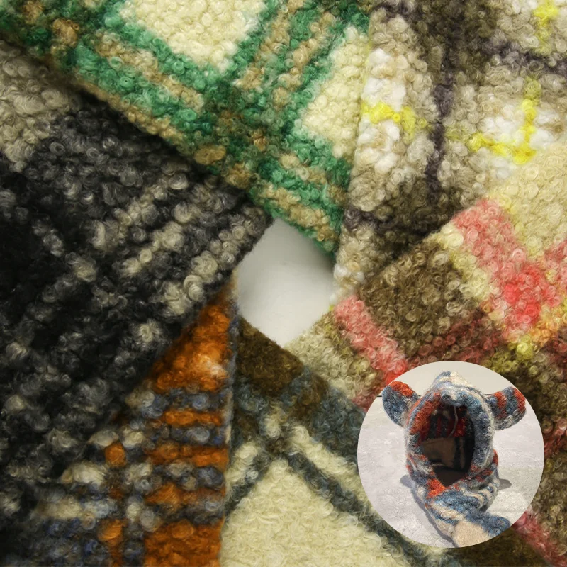 Direct Manufacturer Plush Toy, Sofa Cloth Boucle Fabric Knitting 100% Polyester Eco-Friendly Granular Teddy Fabric/