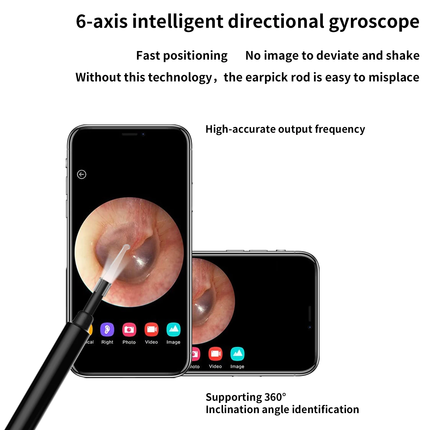 2021 New Trending Wifi Ear Endoscope 1280p Hd Led Earwax Cleaning Visual Earpick Otoscope Camera