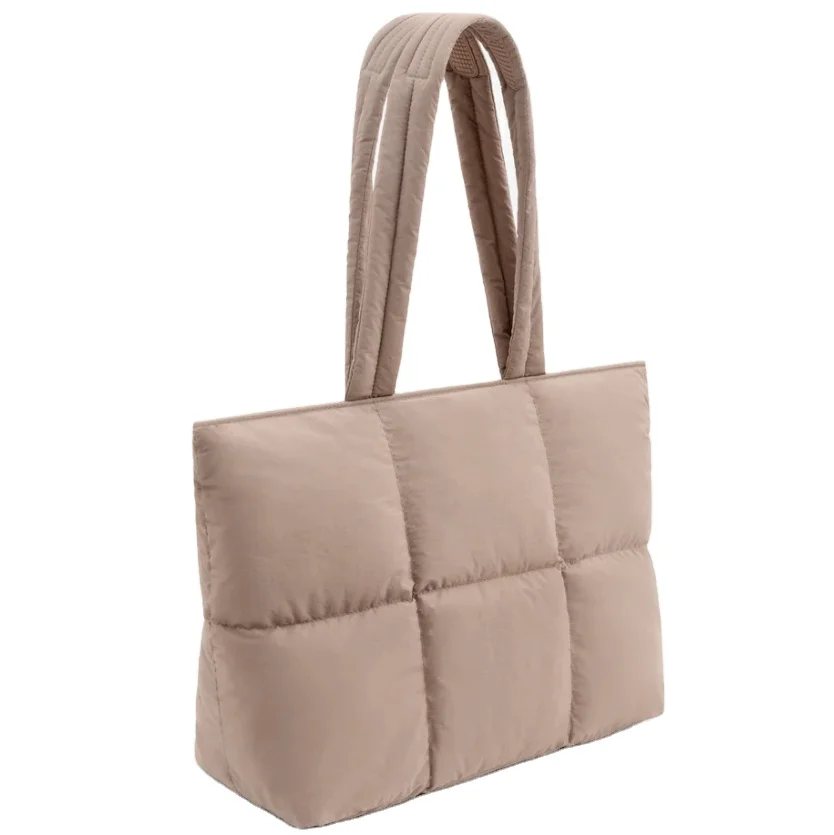 New Fashion Puffer Tote Bag For Women Quilted Puffy Handbag Quilted Tote Bag