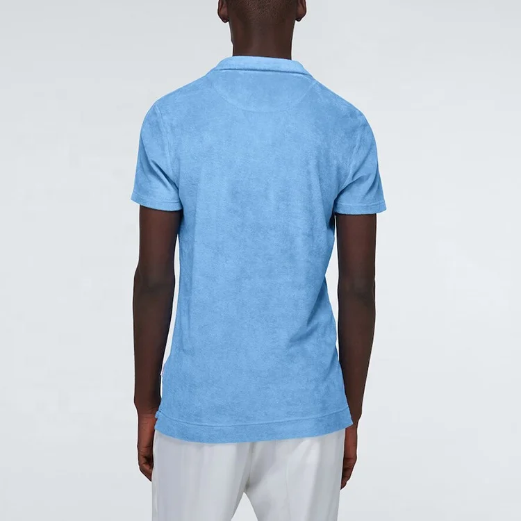 OEM golf Polo t-shirt men Casual tailored fit Collared Polo Terry Toweling Cotton Polo ShirtS for Men