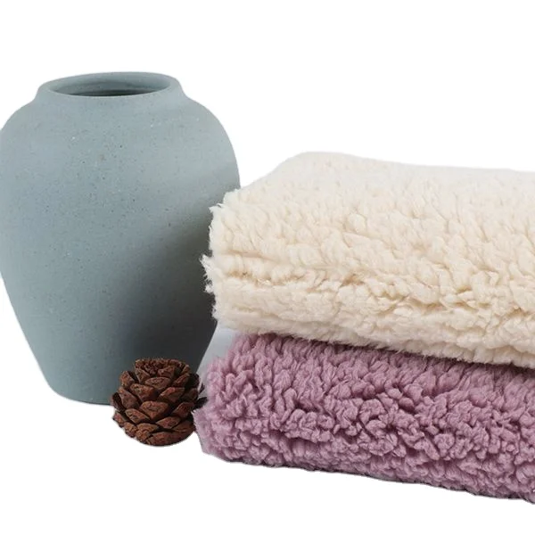 Shaoxing Manufacturer Top Selling Polyester One Side Brush Anti pilling Sherpa Fleece Faux Fur Bedding Fabric