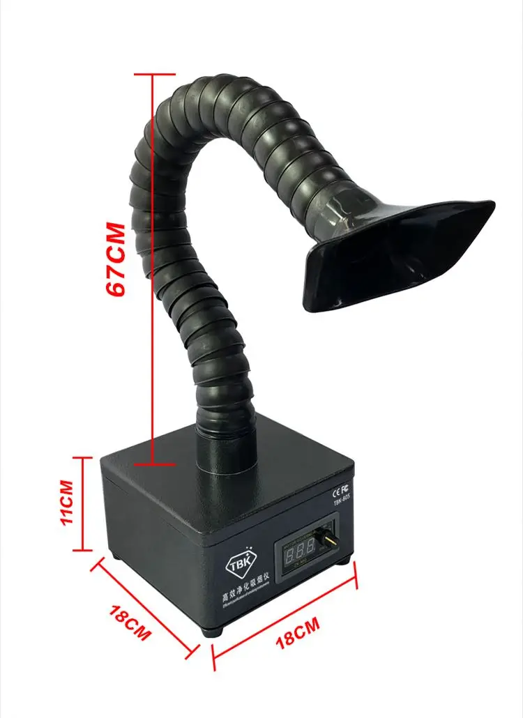 Digital Mini Laser Soldering Welding Fume Extractor TBK 638 Beauty Salon Dust and Smoke Collector with Activated Carbon Filter